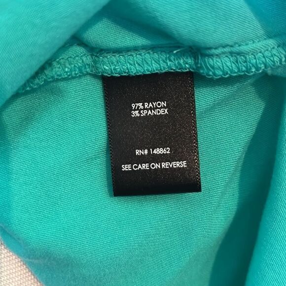 Torrid Aqua Green Stretch Challis Button-Front Shirt - Picture 7 of 7